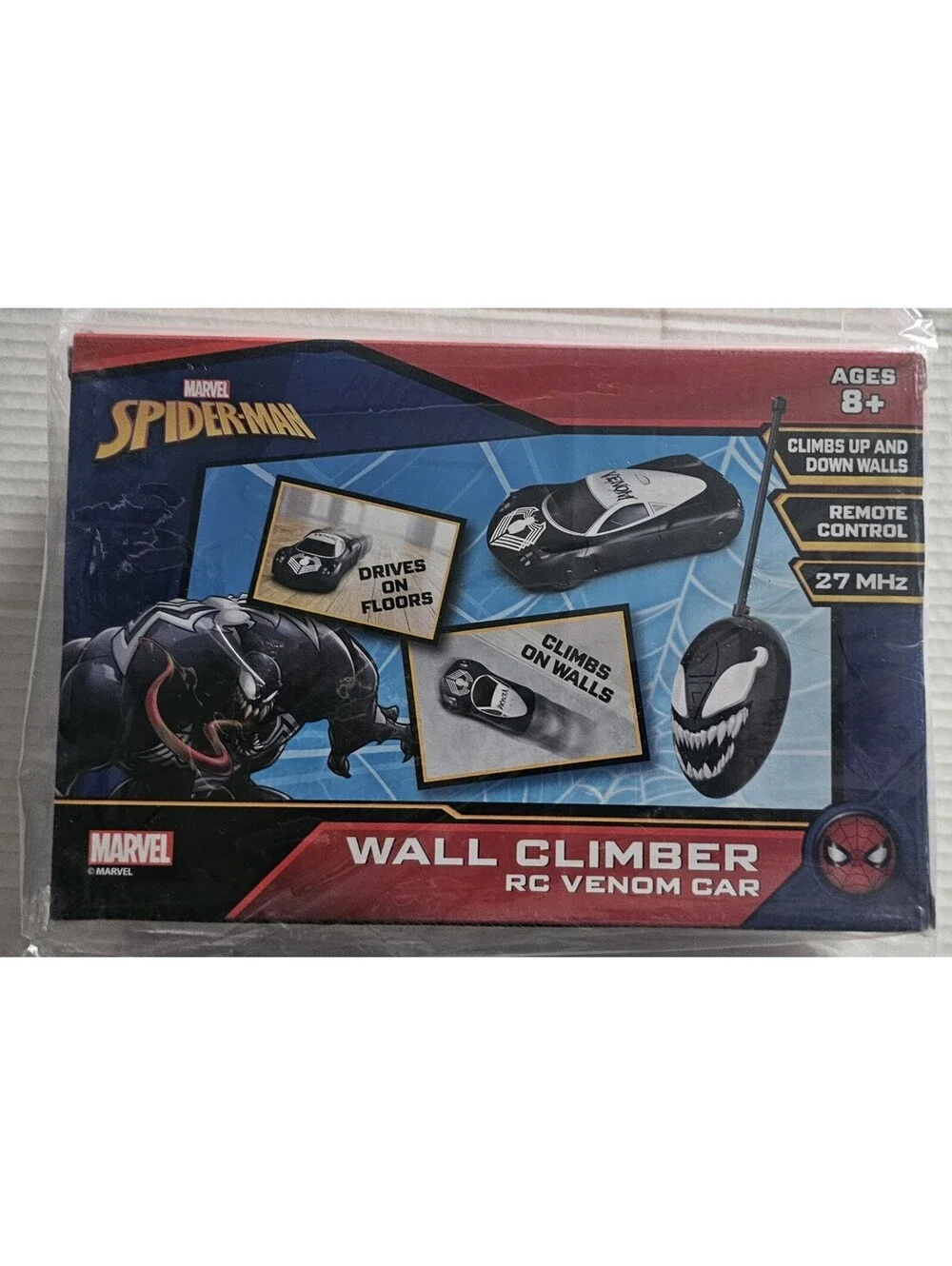Marvel Spider-Man Wall Climber RC Venom Car (Sealed in Box) 2023